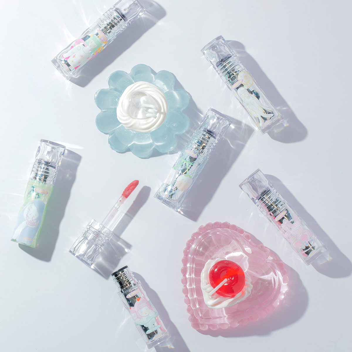 Collection of Girl's World Non-Stick Cup Lip Lacquer in a gallery layout